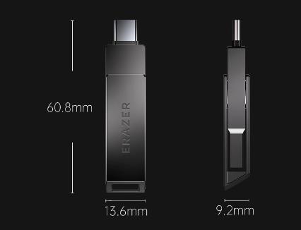 联想/LENOVO 64G U盘/存储卡 usb3.1gen1高速64GB手机typec双接口金属优盘